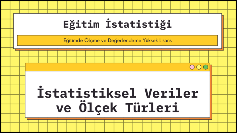 istatistiksel veriler ve ölçek türleri