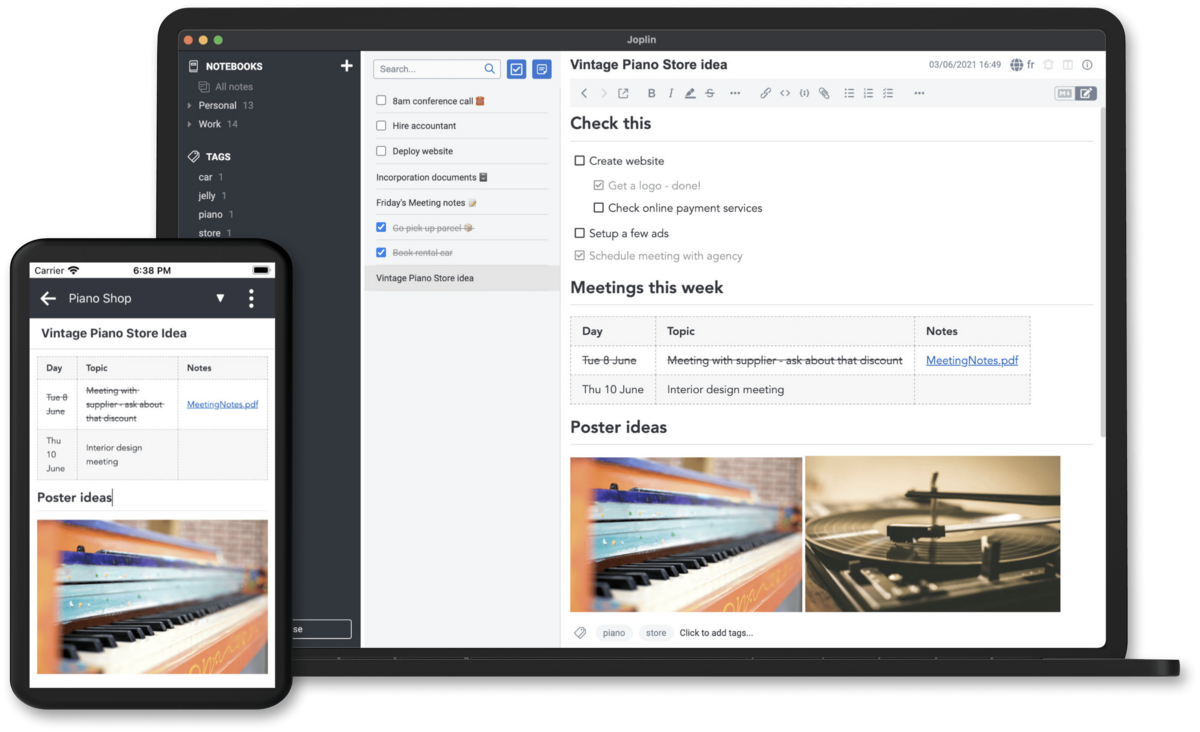 joplin ekran görüntüsü