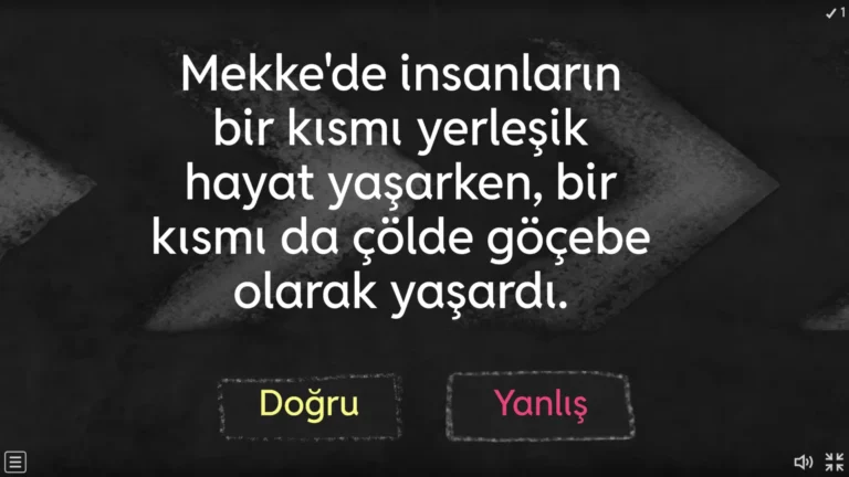 Hz. Muhammed'i Tanıyalım – Doğru Yanlış Oyunu