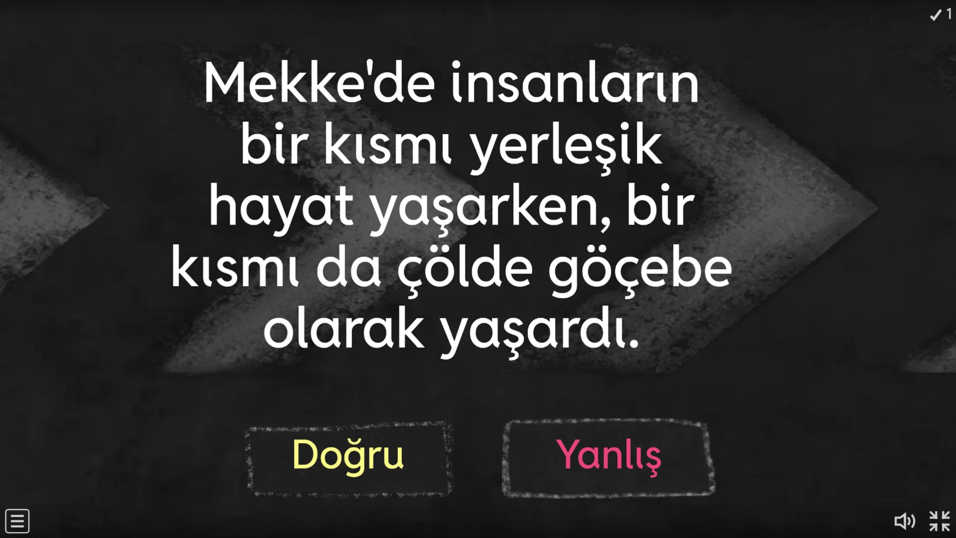 Hz. Muhammed'i Tanıyalım – Doğru Yanlış Oyunu