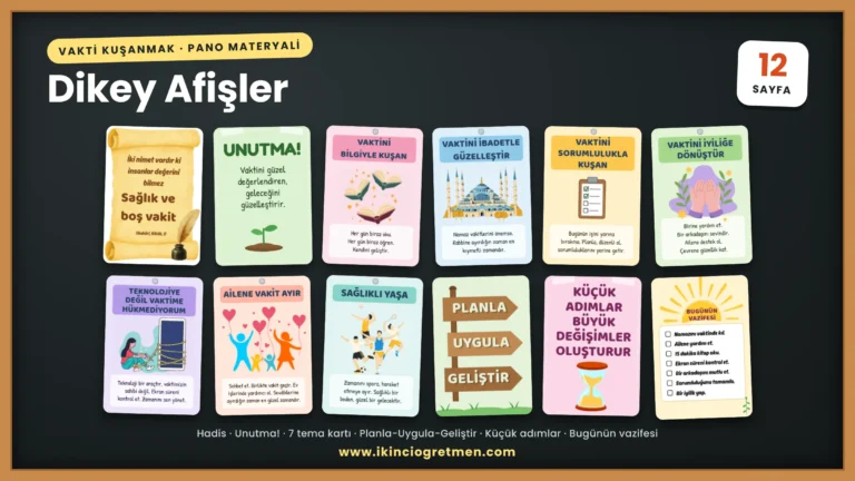 Vakti Kuşanmak Dikey Afişler 4 Vakti Kuşanmak Dikey Afişler