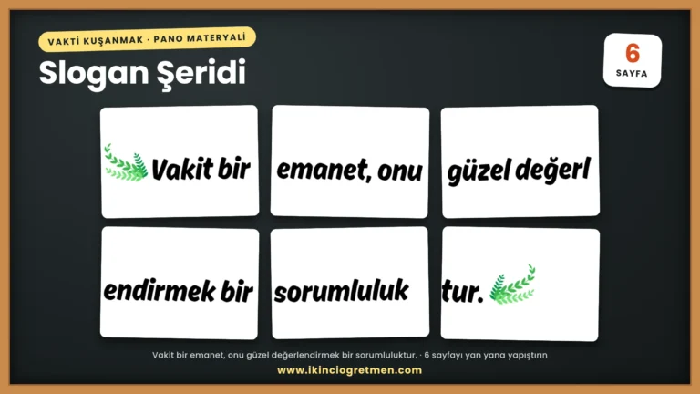Vakti Kuşanmak Slogan Şeridi 2 Vakti Kuşanmak Slogan Şeridi